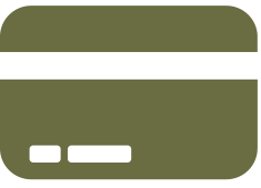 Tarjeta verde oliva